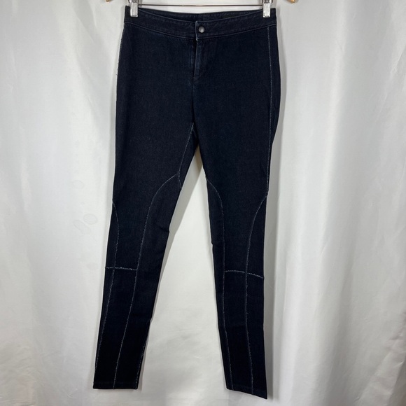 Rag & Bone Jeans Skinny Raw Stitching Detail Mid Rise Dark Wash NWOT Women’s 27 - Picture 1 of 7